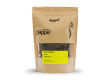 Load image into Gallery viewer, Believed to be the first identified variety of black pepper in the world, the Wayanadan pepper stands out for its color, flavour and aroma. It was the Wayanadan peppercorn that brought the famed Portuguese explorer Vasco da Gama to Kerala, in the year 1498. Annually around 3706 MT of pepper is cultivated in Wayanad. These peppercorns are hand-harvested and dried under the sun. Buy Kerala black pepper online from Wayanad Green Fresh, the top-notch online store for indigenous Wayanad products.