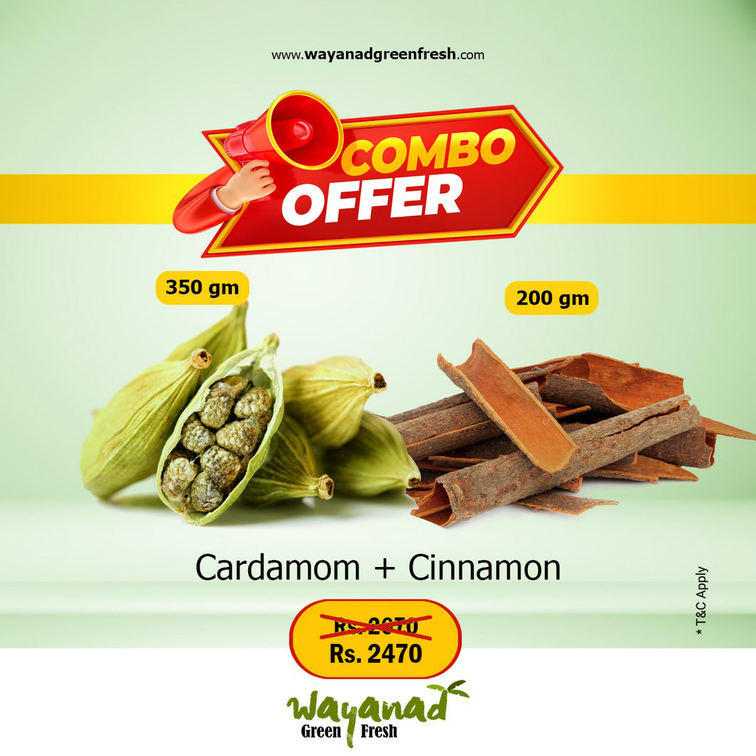 Ultimate Combo Offer Cardamom 350g + Cinnamon200g at Attractive Price!