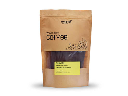 Dark Roast | Medium Grind Powder | 100% Robusta | Drip Coffee - 750g - Wayanad Green Fresh